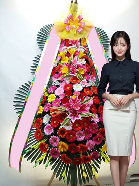 더컨벤션 신사점 3단화환 고급형